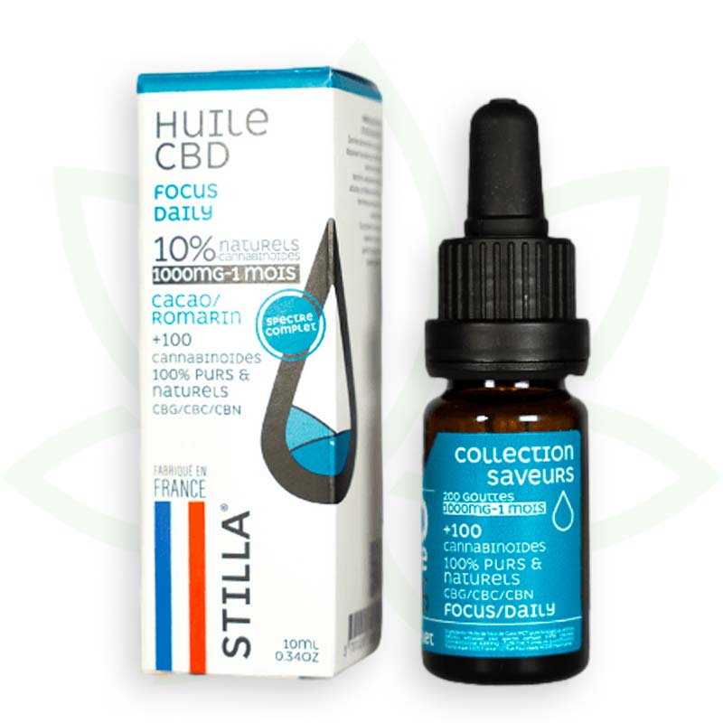 focus daily olio di cbd 10 per cento 10ml spettro completo stilla france mafrenchweed 3