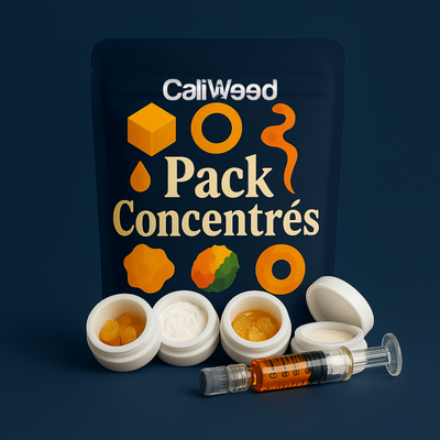 Confezione scoperta di concentrato di CBD