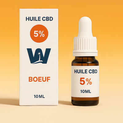 Olio di CBD al 5% a spettro completo per cani (manzo)