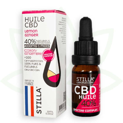 olio di cbd limone zenzero 40 per cento 10ml spettro completo stilla france mafrenchweed 10