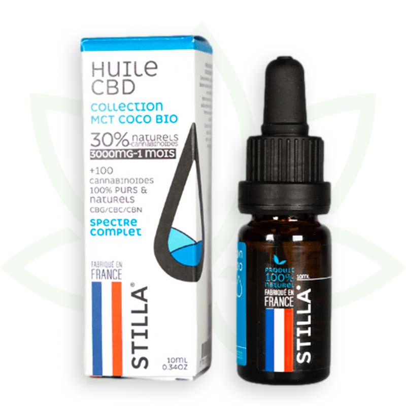 olio di cbd mct cocco 30 per cento 10ml spettro completo stilla france mafrenchweed 8