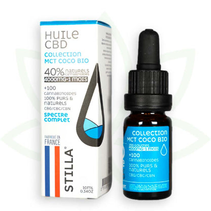 olio di cbd mct cocco 40 per cento 10ml spettro completo stilla france mafrenchweed 12