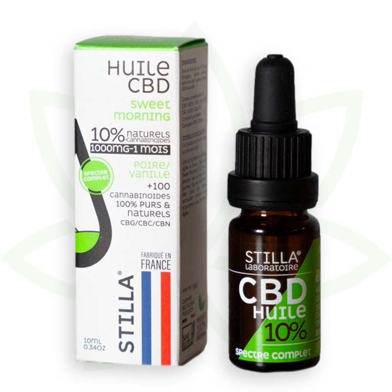 olio di cbd dolce mattina 10 per cento 10ml spettro completo stilla france mafrenchweed 1